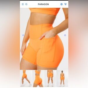 Paragon Fitwear Empower Sculpt Seam Plus 6” Pocket Short in Apricot
